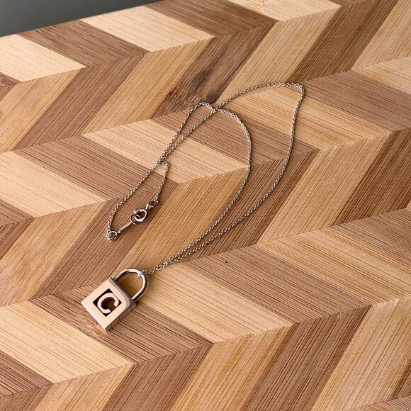 Vintage Tiffany & Co C Padlock Charm w/ Chain - Picture 10 of 13